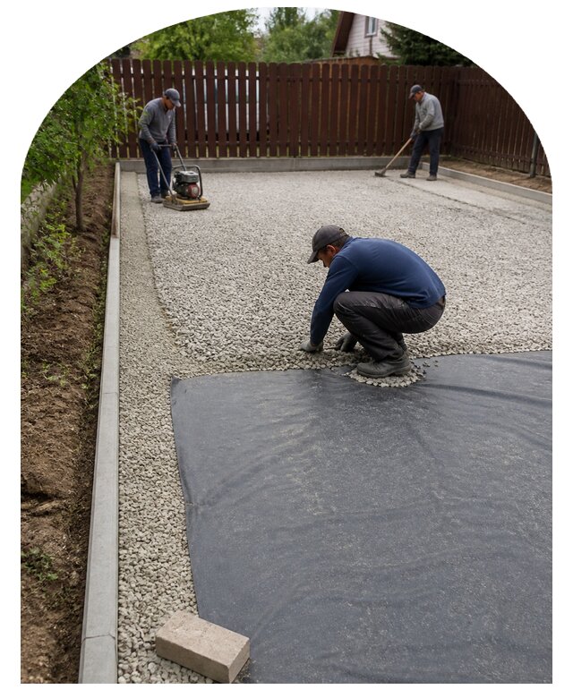 Устройство надежной парковки на даче под ключ в Беслане
